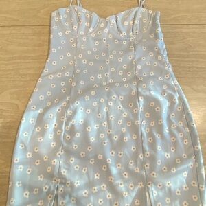 Princess Polly Y2K inspired coquette ditsy floral pastel blue micro mini